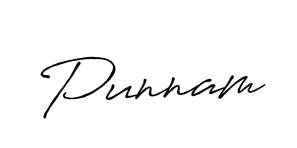 Also we have Punnam name is the best signature style. Create professional handwritten signature collection using Antro_Vectra_Bolder autograph style. Punnam signature style 7 images and pictures png