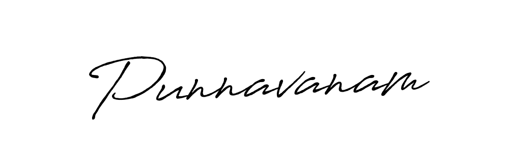 Use a signature maker to create a handwritten signature online. With this signature software, you can design (Antro_Vectra_Bolder) your own signature for name Punnavanam. Punnavanam signature style 7 images and pictures png