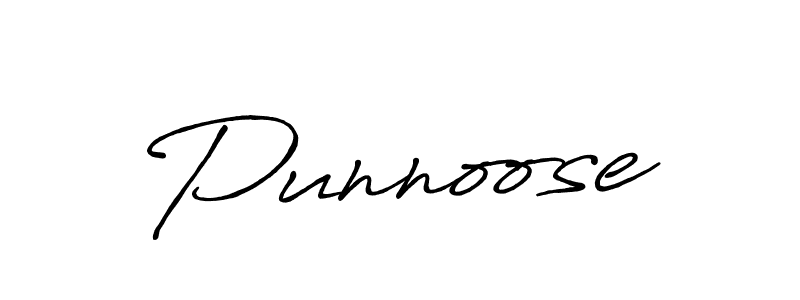 Create a beautiful signature design for name Punnoose. With this signature (Antro_Vectra_Bolder) fonts, you can make a handwritten signature for free. Punnoose signature style 7 images and pictures png