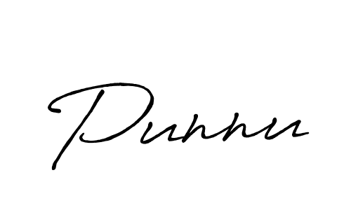 Make a beautiful signature design for name Punnu. With this signature (Antro_Vectra_Bolder) style, you can create a handwritten signature for free. Punnu signature style 7 images and pictures png