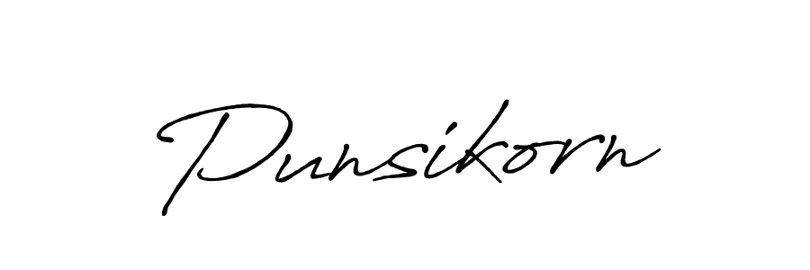 You should practise on your own different ways (Antro_Vectra_Bolder) to write your name (Punsikorn) in signature. don't let someone else do it for you. Punsikorn signature style 7 images and pictures png