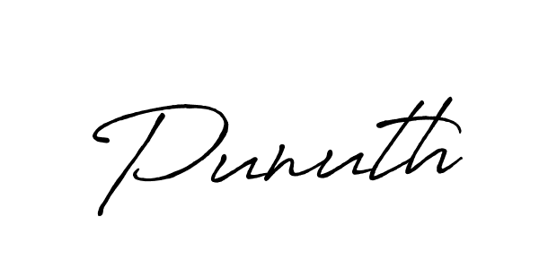 Once you've used our free online signature maker to create your best signature Antro_Vectra_Bolder style, it's time to enjoy all of the benefits that Punuth name signing documents. Punuth signature style 7 images and pictures png