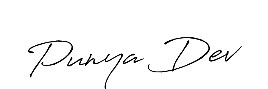 Also we have Punya Dev name is the best signature style. Create professional handwritten signature collection using Antro_Vectra_Bolder autograph style. Punya Dev signature style 7 images and pictures png