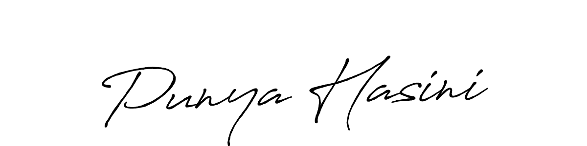 Create a beautiful signature design for name Punya Hasini. With this signature (Antro_Vectra_Bolder) fonts, you can make a handwritten signature for free. Punya Hasini signature style 7 images and pictures png