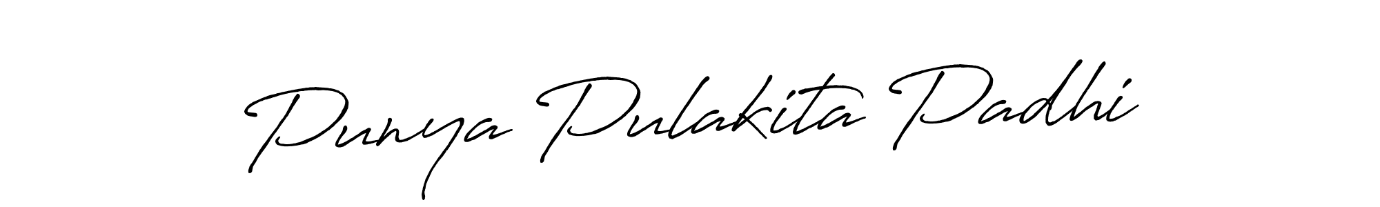 Design your own signature with our free online signature maker. With this signature software, you can create a handwritten (Antro_Vectra_Bolder) signature for name Punya Pulakita Padhi. Punya Pulakita Padhi signature style 7 images and pictures png