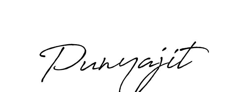 How to make Punyajit signature? Antro_Vectra_Bolder is a professional autograph style. Create handwritten signature for Punyajit name. Punyajit signature style 7 images and pictures png