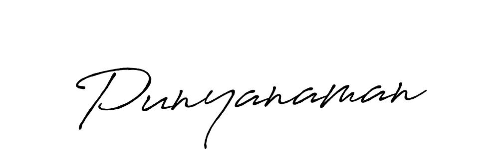 How to make Punyanaman signature? Antro_Vectra_Bolder is a professional autograph style. Create handwritten signature for Punyanaman name. Punyanaman signature style 7 images and pictures png