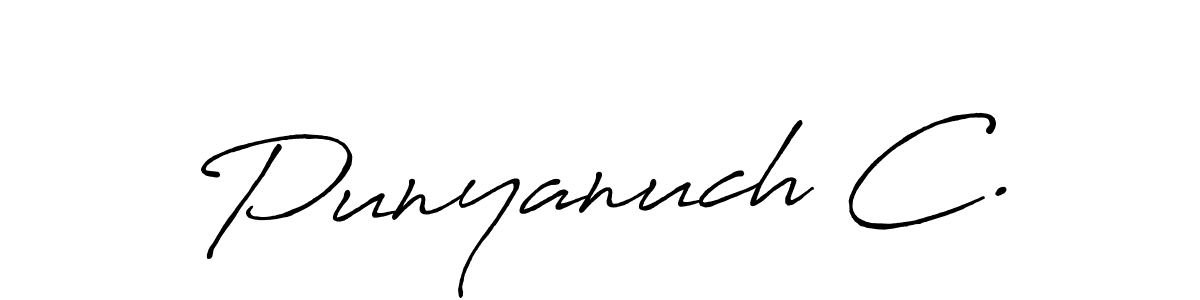 Make a short Punyanuch C. signature style. Manage your documents anywhere anytime using Antro_Vectra_Bolder. Create and add eSignatures, submit forms, share and send files easily. Punyanuch C. signature style 7 images and pictures png