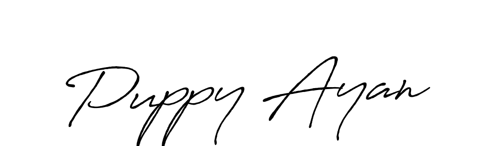 Here are the top 10 professional signature styles for the name Puppy Ayan. These are the best autograph styles you can use for your name. Puppy Ayan signature style 7 images and pictures png