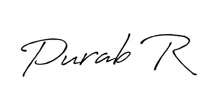 Antro_Vectra_Bolder is a professional signature style that is perfect for those who want to add a touch of class to their signature. It is also a great choice for those who want to make their signature more unique. Get Purab R name to fancy signature for free. Purab R signature style 7 images and pictures png