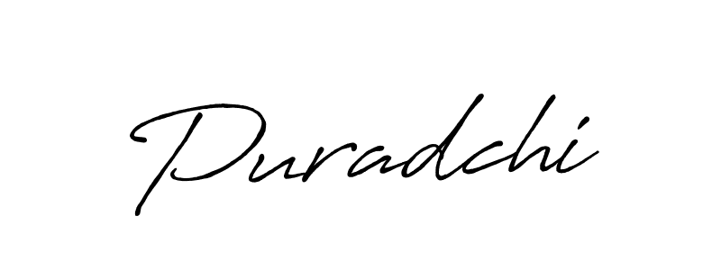 How to make Puradchi name signature. Use Antro_Vectra_Bolder style for creating short signs online. This is the latest handwritten sign. Puradchi signature style 7 images and pictures png