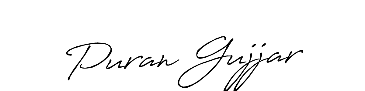 if you are searching for the best signature style for your name Puran Gujjar. so please give up your signature search. here we have designed multiple signature styles  using Antro_Vectra_Bolder. Puran Gujjar signature style 7 images and pictures png