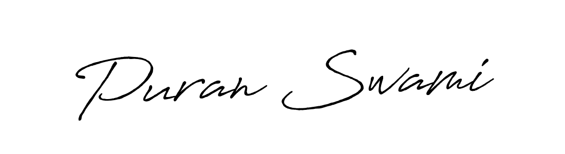 Use a signature maker to create a handwritten signature online. With this signature software, you can design (Antro_Vectra_Bolder) your own signature for name Puran Swami. Puran Swami signature style 7 images and pictures png