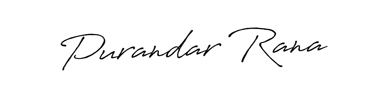 Create a beautiful signature design for name Purandar Rana. With this signature (Antro_Vectra_Bolder) fonts, you can make a handwritten signature for free. Purandar Rana signature style 7 images and pictures png