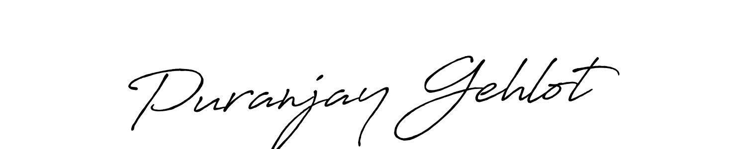 Design your own signature with our free online signature maker. With this signature software, you can create a handwritten (Antro_Vectra_Bolder) signature for name Puranjay Gehlot. Puranjay Gehlot signature style 7 images and pictures png