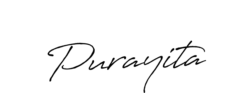 How to make Purayita name signature. Use Antro_Vectra_Bolder style for creating short signs online. This is the latest handwritten sign. Purayita signature style 7 images and pictures png