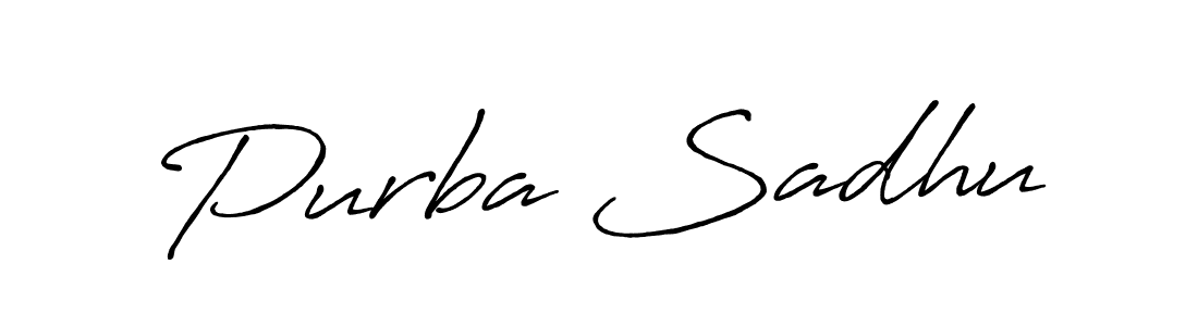 Make a beautiful signature design for name Purba Sadhu. Use this online signature maker to create a handwritten signature for free. Purba Sadhu signature style 7 images and pictures png