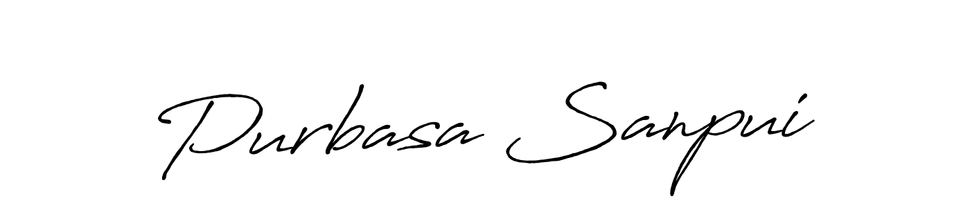 Once you've used our free online signature maker to create your best signature Antro_Vectra_Bolder style, it's time to enjoy all of the benefits that Purbasa Sanpui name signing documents. Purbasa Sanpui signature style 7 images and pictures png