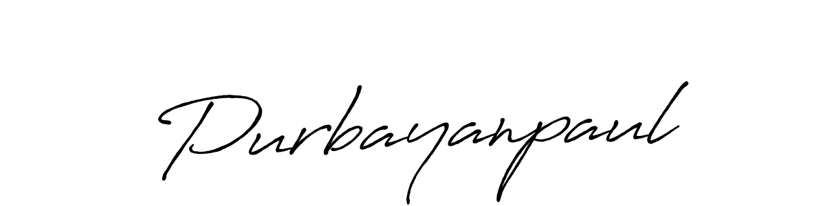 Purbayanpaul stylish signature style. Best Handwritten Sign (Antro_Vectra_Bolder) for my name. Handwritten Signature Collection Ideas for my name Purbayanpaul. Purbayanpaul signature style 7 images and pictures png
