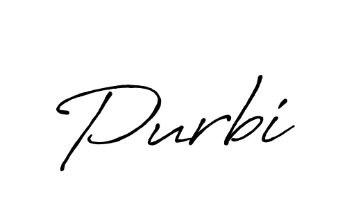 Purbi stylish signature style. Best Handwritten Sign (Antro_Vectra_Bolder) for my name. Handwritten Signature Collection Ideas for my name Purbi. Purbi signature style 7 images and pictures png