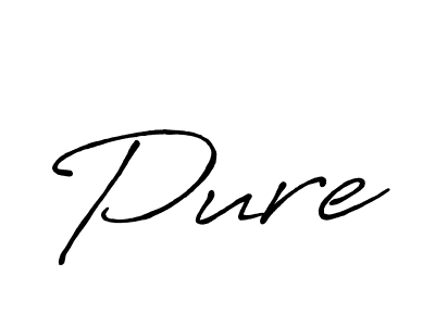 Create a beautiful signature design for name Pure. With this signature (Antro_Vectra_Bolder) fonts, you can make a handwritten signature for free. Pure signature style 7 images and pictures png