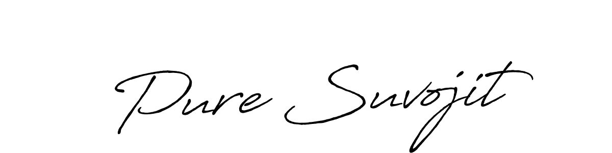 Design your own signature with our free online signature maker. With this signature software, you can create a handwritten (Antro_Vectra_Bolder) signature for name Pure Suvojit. Pure Suvojit signature style 7 images and pictures png