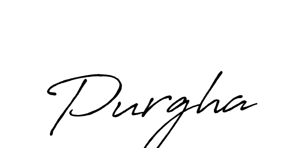 Create a beautiful signature design for name Purgha. With this signature (Antro_Vectra_Bolder) fonts, you can make a handwritten signature for free. Purgha signature style 7 images and pictures png