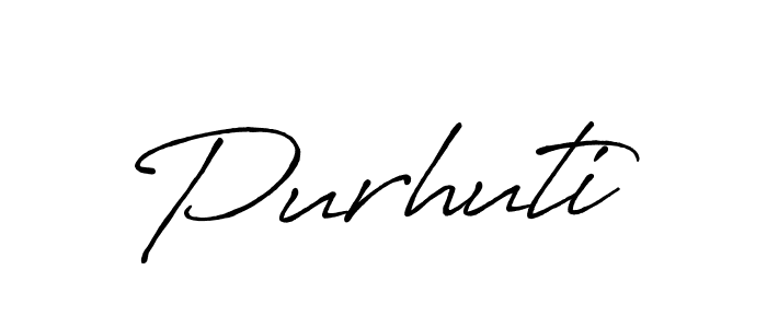 Create a beautiful signature design for name Purhuti. With this signature (Antro_Vectra_Bolder) fonts, you can make a handwritten signature for free. Purhuti signature style 7 images and pictures png