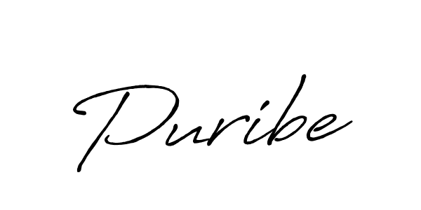 Puribe stylish signature style. Best Handwritten Sign (Antro_Vectra_Bolder) for my name. Handwritten Signature Collection Ideas for my name Puribe. Puribe signature style 7 images and pictures png