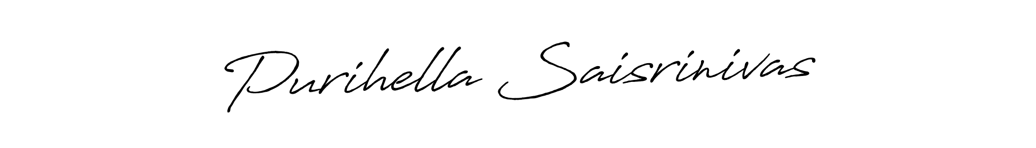 Also we have Purihella Saisrinivas name is the best signature style. Create professional handwritten signature collection using Antro_Vectra_Bolder autograph style. Purihella Saisrinivas signature style 7 images and pictures png