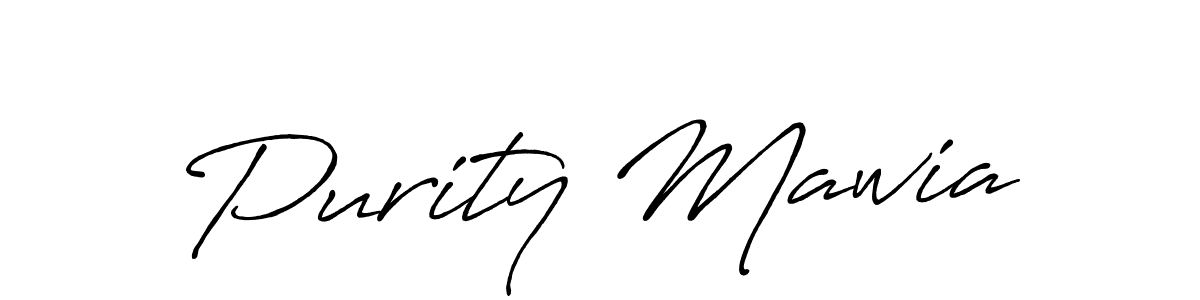 Design your own signature with our free online signature maker. With this signature software, you can create a handwritten (Antro_Vectra_Bolder) signature for name Purity Mawia. Purity Mawia signature style 7 images and pictures png