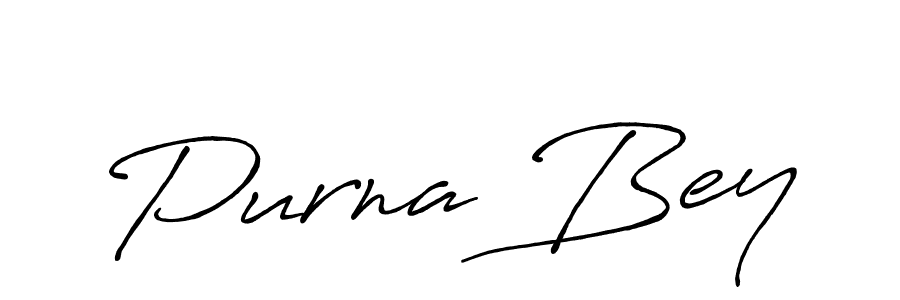 How to make Purna Bey name signature. Use Antro_Vectra_Bolder style for creating short signs online. This is the latest handwritten sign. Purna Bey signature style 7 images and pictures png