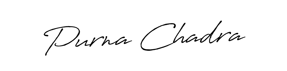 Design your own signature with our free online signature maker. With this signature software, you can create a handwritten (Antro_Vectra_Bolder) signature for name Purna Chadra. Purna Chadra signature style 7 images and pictures png