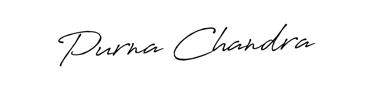 Purna Chandra stylish signature style. Best Handwritten Sign (Antro_Vectra_Bolder) for my name. Handwritten Signature Collection Ideas for my name Purna Chandra. Purna Chandra signature style 7 images and pictures png