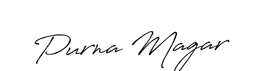 How to make Purna Magar signature? Antro_Vectra_Bolder is a professional autograph style. Create handwritten signature for Purna Magar name. Purna Magar signature style 7 images and pictures png