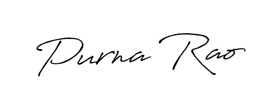 Also we have Purna Rao name is the best signature style. Create professional handwritten signature collection using Antro_Vectra_Bolder autograph style. Purna Rao signature style 7 images and pictures png