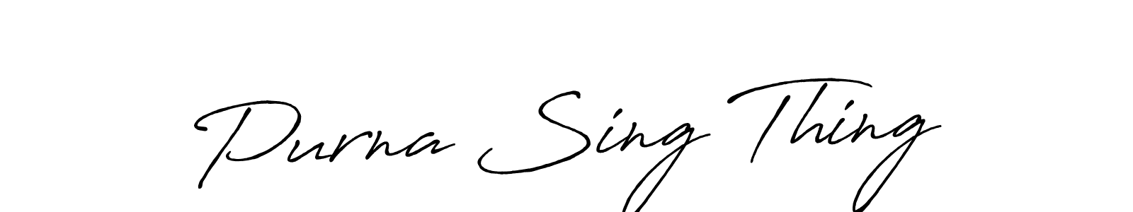 Make a beautiful signature design for name Purna Sing Thing. Use this online signature maker to create a handwritten signature for free. Purna Sing Thing signature style 7 images and pictures png