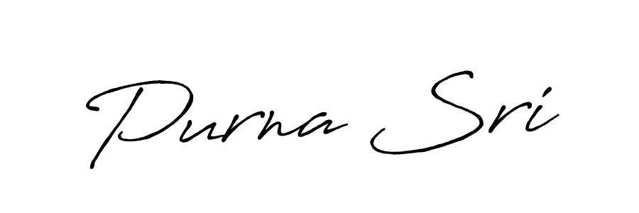 Purna Sri stylish signature style. Best Handwritten Sign (Antro_Vectra_Bolder) for my name. Handwritten Signature Collection Ideas for my name Purna Sri. Purna Sri signature style 7 images and pictures png