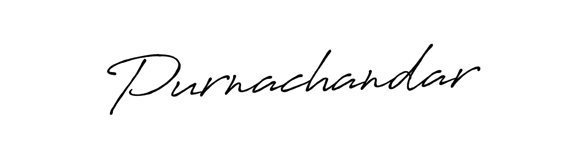 Create a beautiful signature design for name Purnachandar. With this signature (Antro_Vectra_Bolder) fonts, you can make a handwritten signature for free. Purnachandar signature style 7 images and pictures png