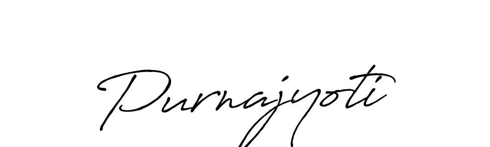 Make a beautiful signature design for name Purnajyoti. With this signature (Antro_Vectra_Bolder) style, you can create a handwritten signature for free. Purnajyoti signature style 7 images and pictures png
