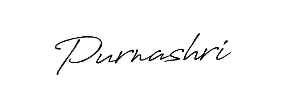 Use a signature maker to create a handwritten signature online. With this signature software, you can design (Antro_Vectra_Bolder) your own signature for name Purnashri. Purnashri signature style 7 images and pictures png