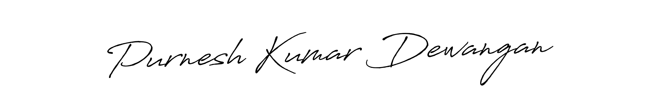 Create a beautiful signature design for name Purnesh Kumar Dewangan. With this signature (Antro_Vectra_Bolder) fonts, you can make a handwritten signature for free. Purnesh Kumar Dewangan signature style 7 images and pictures png