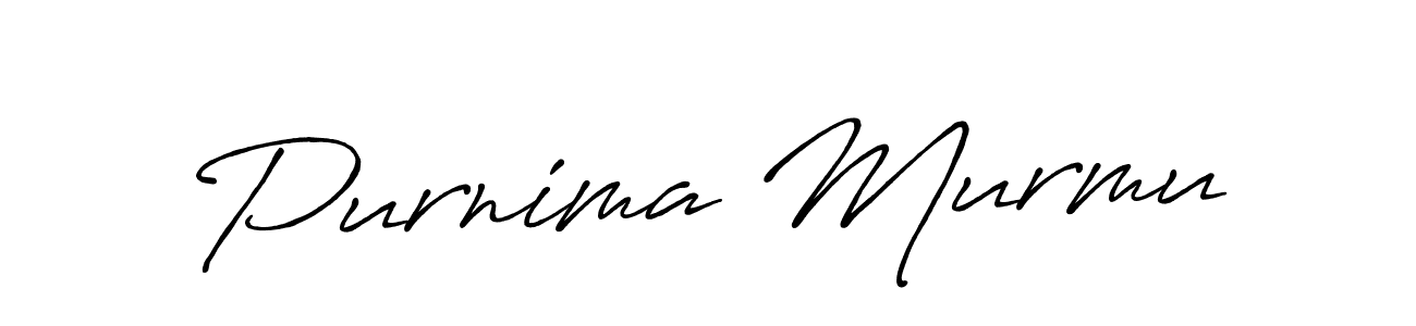 How to make Purnima Murmu name signature. Use Antro_Vectra_Bolder style for creating short signs online. This is the latest handwritten sign. Purnima Murmu signature style 7 images and pictures png