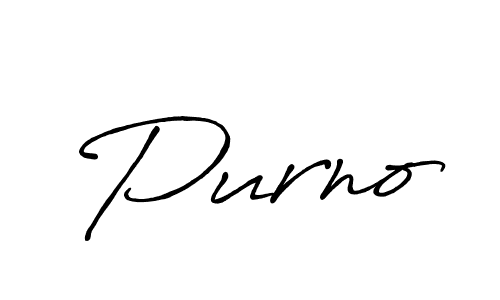 Design your own signature with our free online signature maker. With this signature software, you can create a handwritten (Antro_Vectra_Bolder) signature for name Purno. Purno signature style 7 images and pictures png