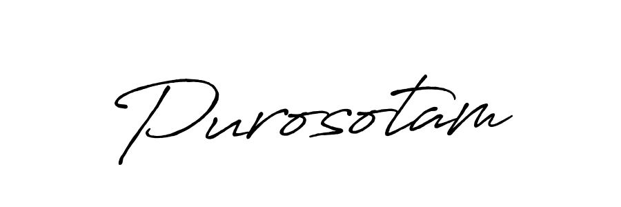 Use a signature maker to create a handwritten signature online. With this signature software, you can design (Antro_Vectra_Bolder) your own signature for name Purosotam. Purosotam signature style 7 images and pictures png