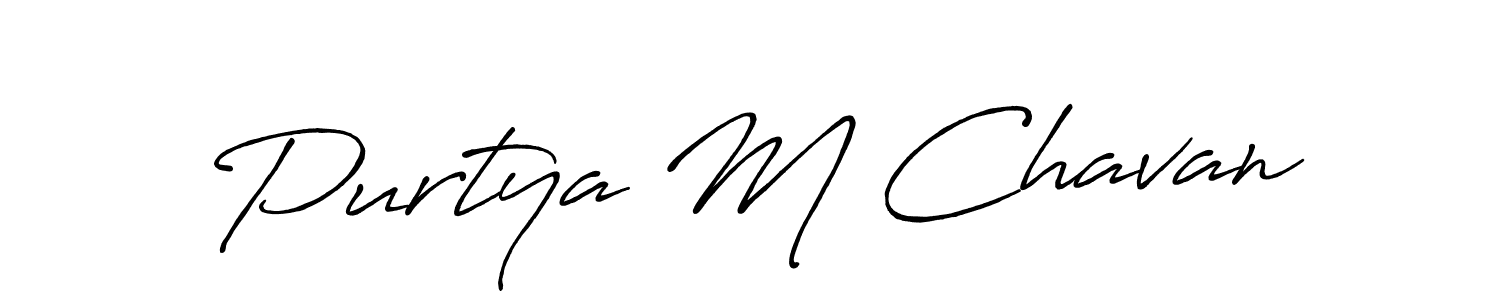 You can use this online signature creator to create a handwritten signature for the name Purtya M Chavan. This is the best online autograph maker. Purtya M Chavan signature style 7 images and pictures png