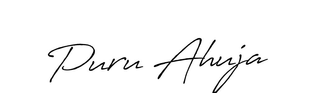 Make a beautiful signature design for name Puru Ahuja. Use this online signature maker to create a handwritten signature for free. Puru Ahuja signature style 7 images and pictures png