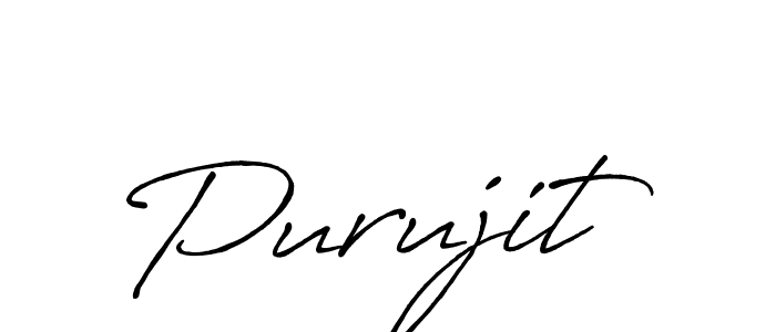 Use a signature maker to create a handwritten signature online. With this signature software, you can design (Antro_Vectra_Bolder) your own signature for name Purujit. Purujit signature style 7 images and pictures png