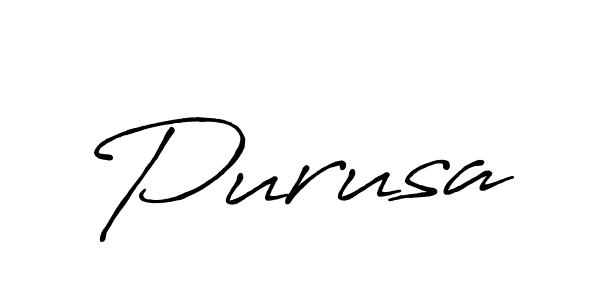 Create a beautiful signature design for name Purusa. With this signature (Antro_Vectra_Bolder) fonts, you can make a handwritten signature for free. Purusa signature style 7 images and pictures png