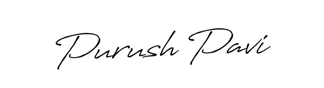 Purush Pavi stylish signature style. Best Handwritten Sign (Antro_Vectra_Bolder) for my name. Handwritten Signature Collection Ideas for my name Purush Pavi. Purush Pavi signature style 7 images and pictures png